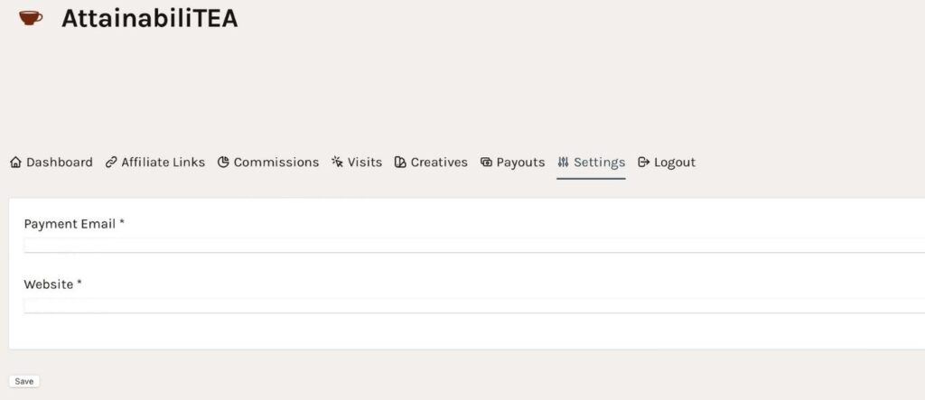 Settings screenshot