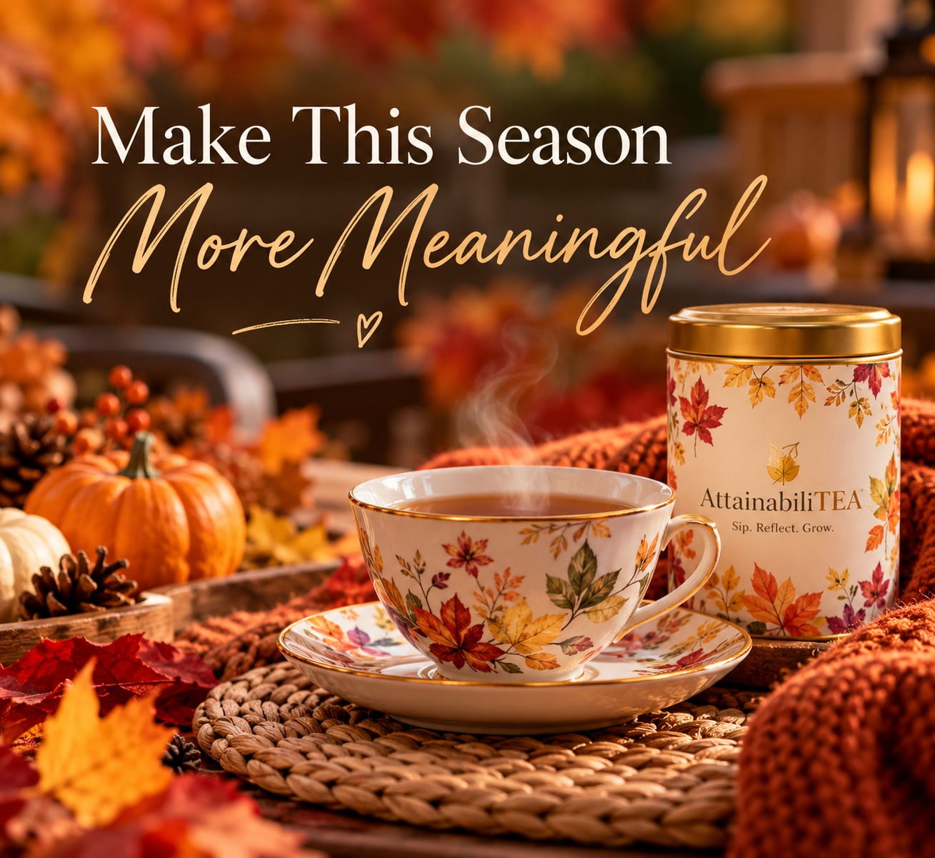 Seasonal Fall Tea Box Ad
